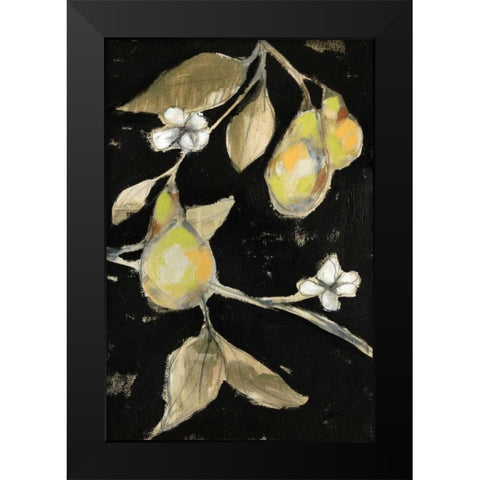 Fresh Pears II Black Modern Wood Framed Art Print by Goldberger, Jennifer