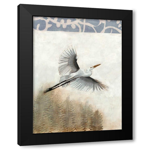 Waterbirds in Mist I Black Modern Wood Framed Art Print by McCavitt, Naomi