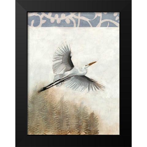 Waterbirds in Mist I Black Modern Wood Framed Art Print by McCavitt, Naomi