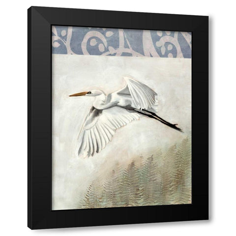 Waterbirds in Mist II Black Modern Wood Framed Art Print by McCavitt, Naomi