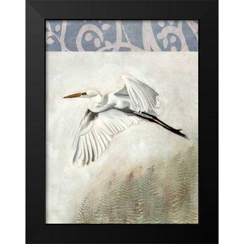 Waterbirds in Mist II Black Modern Wood Framed Art Print by McCavitt, Naomi
