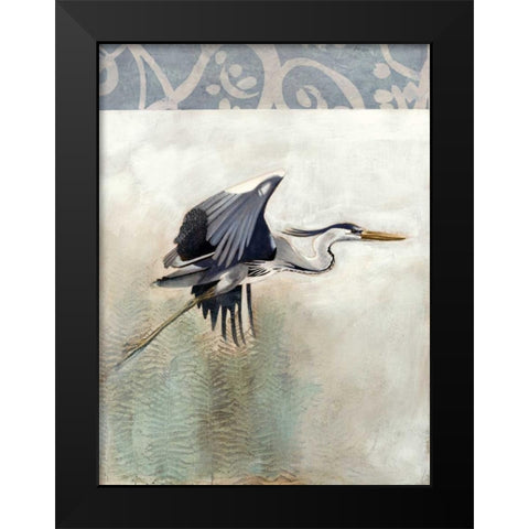 Waterbirds in Mist III Black Modern Wood Framed Art Print by McCavitt, Naomi