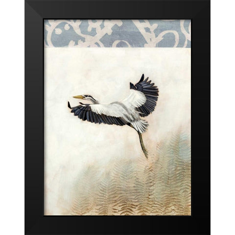 Waterbirds in Mist IV Black Modern Wood Framed Art Print by McCavitt, Naomi