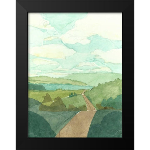Countryside Collage I Black Modern Wood Framed Art Print by Meagher, Megan