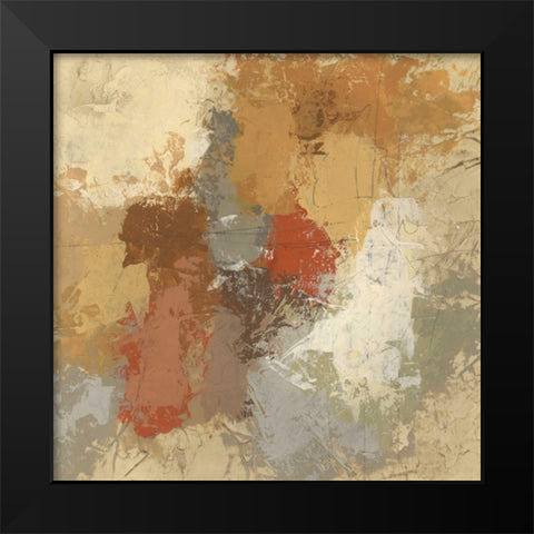 Saffron Fresco II Black Modern Wood Framed Art Print by Vess, June Erica