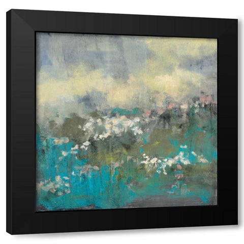 Painterly Field II Black Modern Wood Framed Art Print by Goldberger, Jennifer