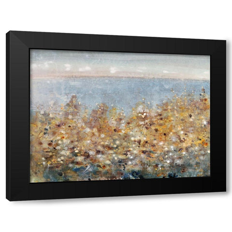 Blossoms by the Sea II Black Modern Wood Framed Art Print with Double Matting by OToole, Tim