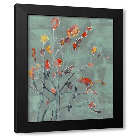 Wildflower Watercolors II Black Modern Wood Framed Art Print with Double Matting by Goldberger, Jennifer