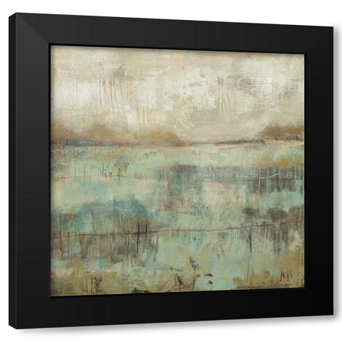 Pastels and Rust II Black Modern Wood Framed Art Print by Goldberger, Jennifer