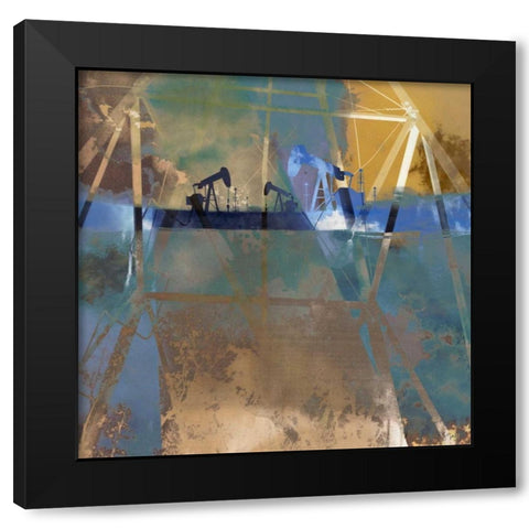 Oil Rig Abstraction I Black Modern Wood Framed Art Print by Jasper, Sisa