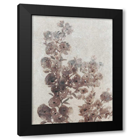 Sepia Flower Study I Black Modern Wood Framed Art Print by OToole, Tim