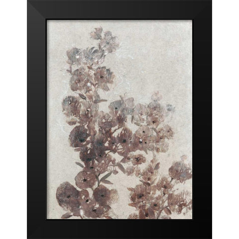 Sepia Flower Study I Black Modern Wood Framed Art Print by OToole, Tim