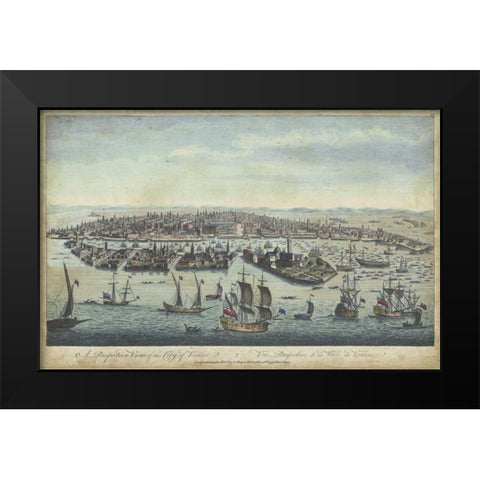 Birds Eye View of Venice Black Modern Wood Framed Art Print by Williamsburg
