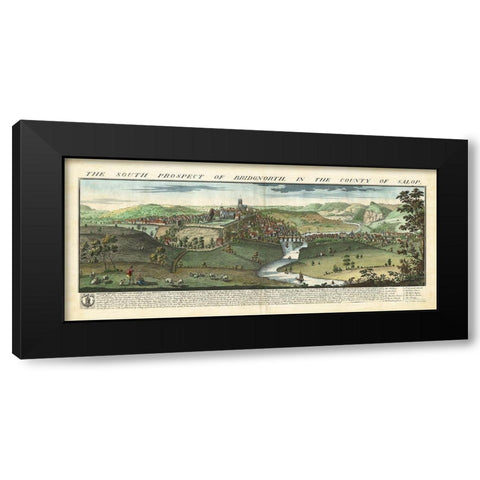 Bucks View - Bridgnorth Black Modern Wood Framed Art Print by Buck, Nathaniel