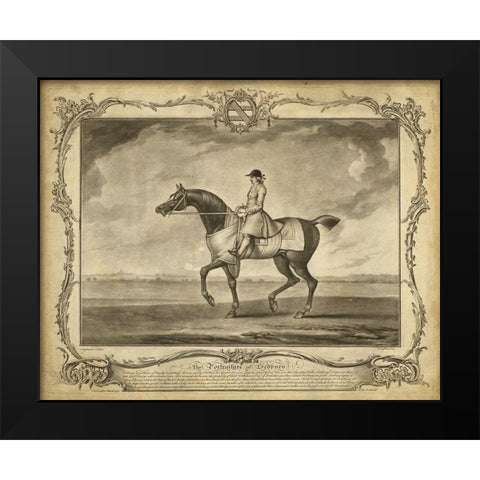 Distinguished Horses II Black Modern Wood Framed Art Print by Unknown