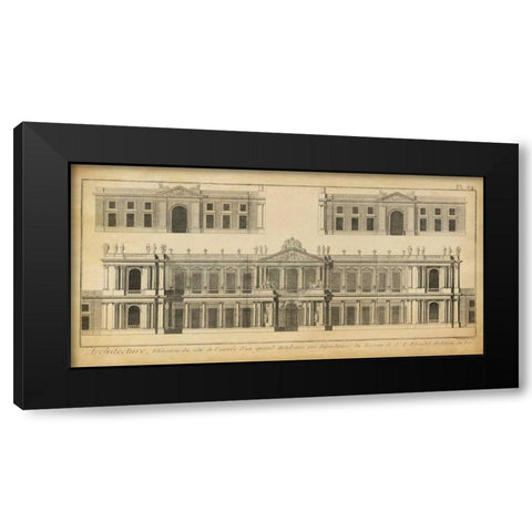 Elevation du Grand Hotel Black Modern Wood Framed Art Print with Double Matting by Diderot, Denis