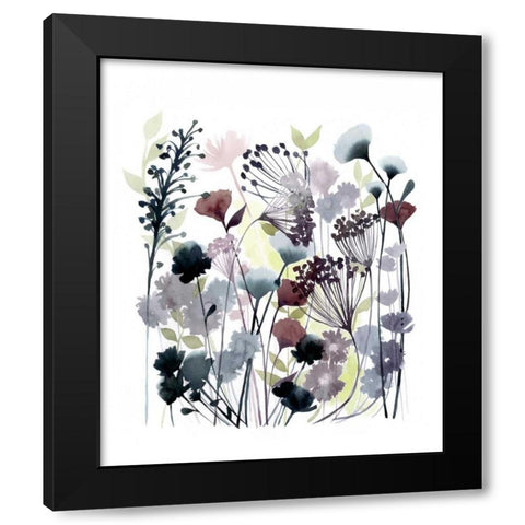 Swaying Florets II Black Modern Wood Framed Art Print by Popp, Grace