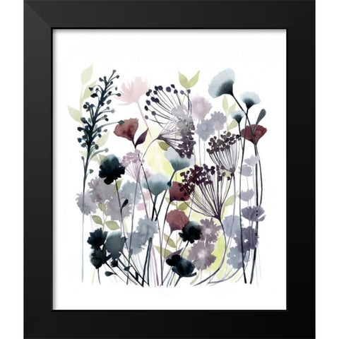 Swaying Florets II Black Modern Wood Framed Art Print by Popp, Grace