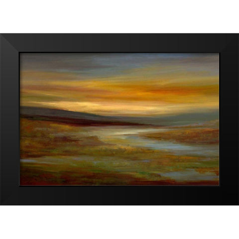 Evening Sky Black Modern Wood Framed Art Print by Finch, Sheila