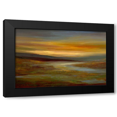 Evening Sky Black Modern Wood Framed Art Print by Finch, Shiela