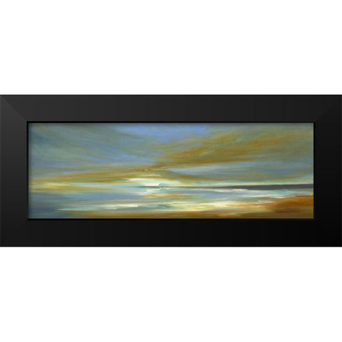 Transcendent Light Black Modern Wood Framed Art Print by Finch, Sheila