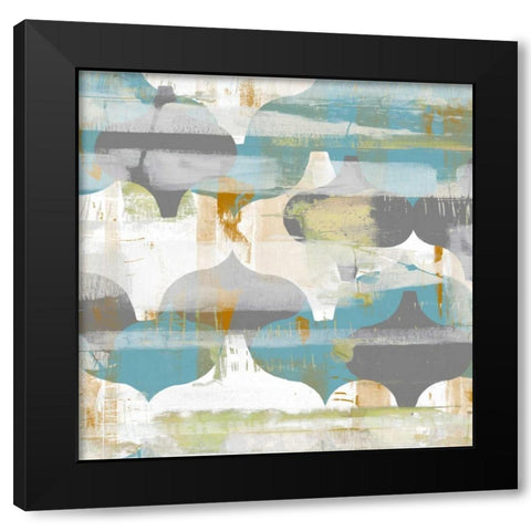 Arabesque Abstract II Black Modern Wood Framed Art Print by Goldberger, Jennifer