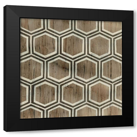 Driftwood Geometry IV Black Modern Wood Framed Art Print by Vess, June Erica