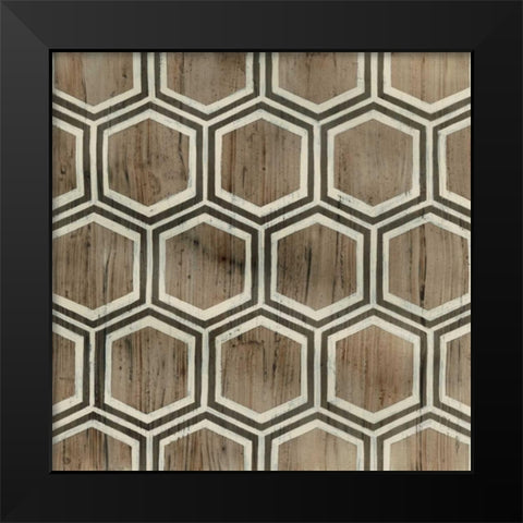 Driftwood Geometry IV Black Modern Wood Framed Art Print by Vess, June Erica