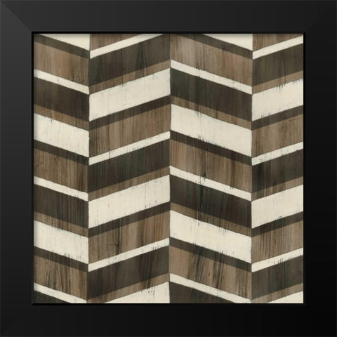 Driftwood Geometry VII Black Modern Wood Framed Art Print by Vess, June Erica