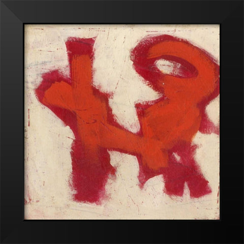 Gestural IX Black Modern Wood Framed Art Print by Vess, June Erica