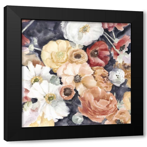 Floral Composition II Black Modern Wood Framed Art Print by Meagher, Megan