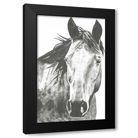 Wildlife Snapshot- Horse I Black Modern Wood Framed Art Print by McCavitt, Naomi
