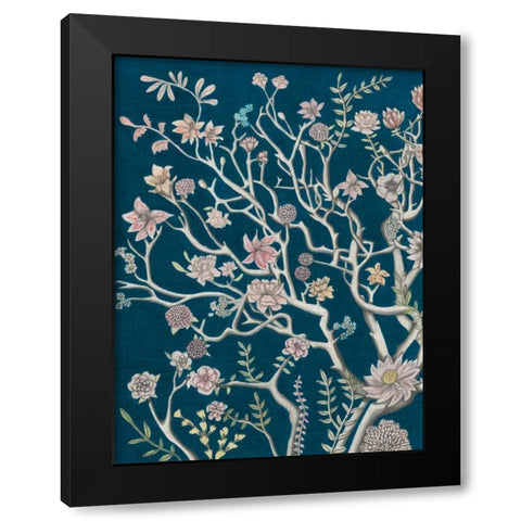 Indigo Night Chinoiserie I Black Modern Wood Framed Art Print by McCavitt, Naomi