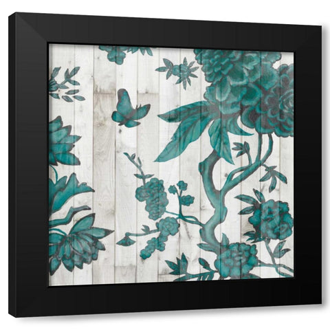 Terra Verde Chinoiserie I Black Modern Wood Framed Art Print by McCavitt, Naomi