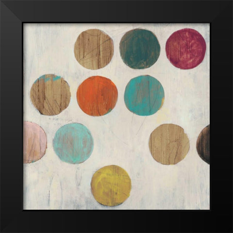 Dot Matrix I Black Modern Wood Framed Art Print by Vess, June Erica