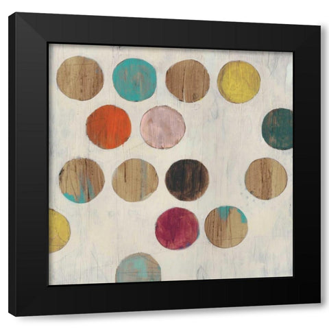 Dot Matrix II Black Modern Wood Framed Art Print by Vess, June Erica