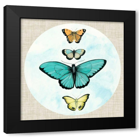 Butterfly Daydream I Black Modern Wood Framed Art Print by McCavitt, Naomi