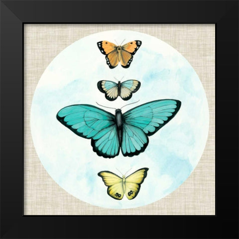 Butterfly Daydream I Black Modern Wood Framed Art Print by McCavitt, Naomi