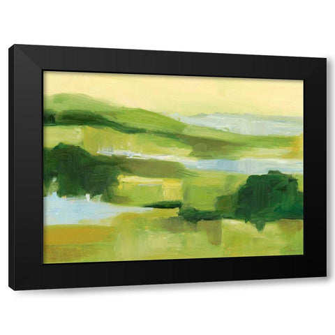 Emerald Wetlands II Black Modern Wood Framed Art Print with Double Matting by Harper, Ethan