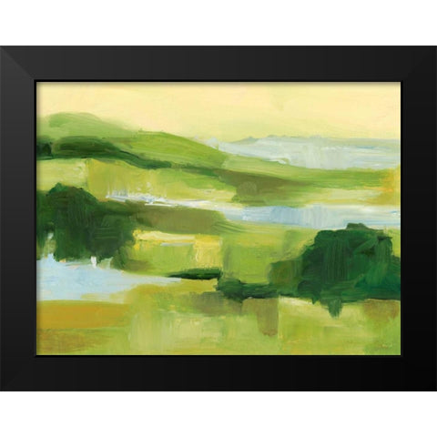 Emerald Wetlands II Black Modern Wood Framed Art Print by Harper, Ethan