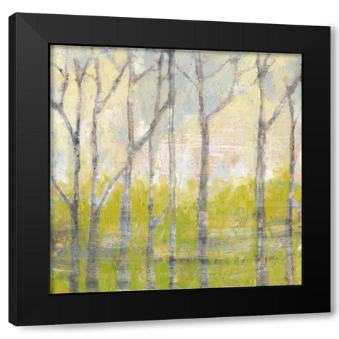 Whispering Treeline II Black Modern Wood Framed Art Print by Goldberger, Jennifer