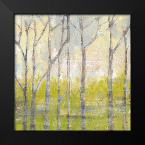 Whispering Treeline II Black Modern Wood Framed Art Print by Goldberger, Jennifer