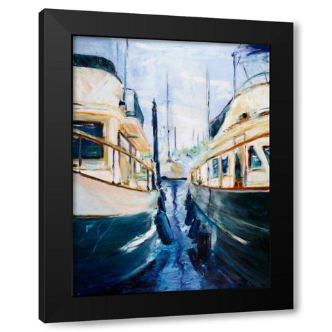 Grand Banks Black Modern Wood Framed Art Print with Double Matting by Crain, Curt