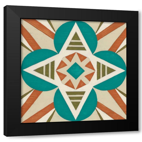 Global Motif IX Black Modern Wood Framed Art Print with Double Matting by Vess, June Erica