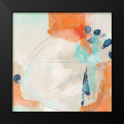 Plot Point I Black Modern Wood Framed Art Print by Vess, June Erica