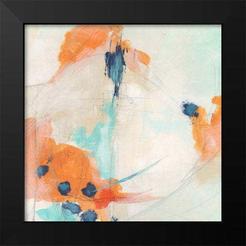 Plot Point II Black Modern Wood Framed Art Print by Vess, June Erica