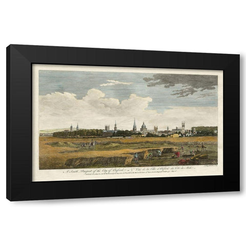 South Prospect of Oxford Black Modern Wood Framed Art Print with Double Matting by Boydell