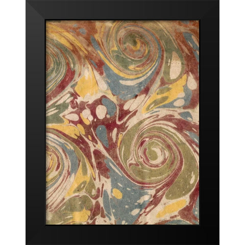 Marbleized II Black Modern Wood Framed Art Print by Vision Studio