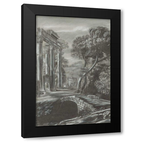 Classical Landscape Triptych I Black Modern Wood Framed Art Print with Double Matting by Naomi McCavitt