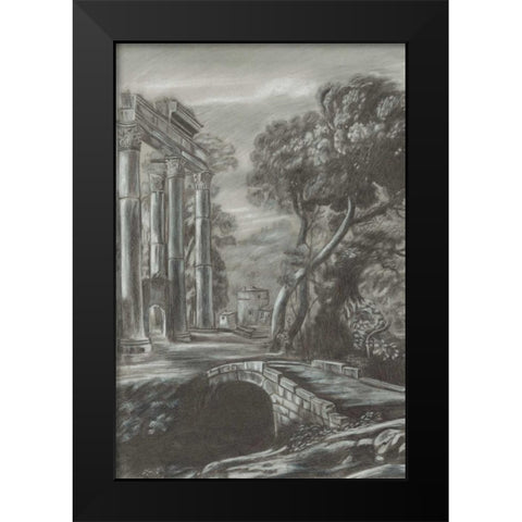 Classical Landscape Triptych I Black Modern Wood Framed Art Print by Naomi McCavitt